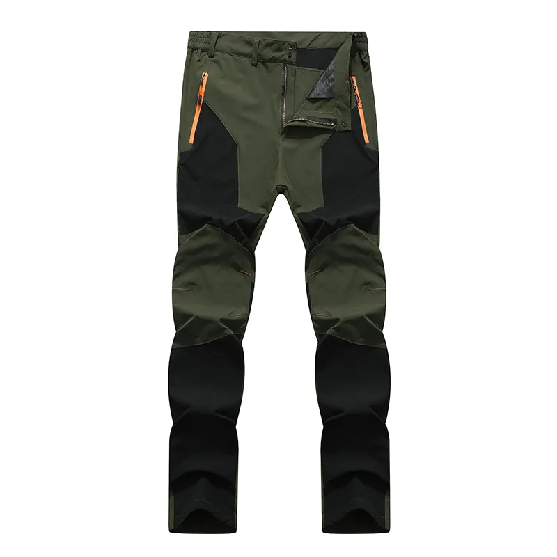 TWTOPSE мужские эластичные водостойкие охотничьи брюки дышащие прочные спортивные походные велосипедные брюки - Цвет: Green Men Pants