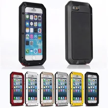 Metal Extreme Shockproof Military Heavy Duty Tempered Glass Cover Case Skin for iPhone 6 6S 4