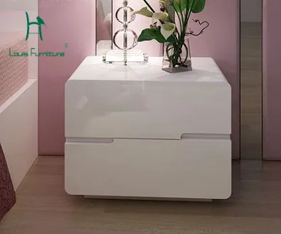 Деревянные простые современные белые шкафы Louis Fashion прикроватные шкафчики для