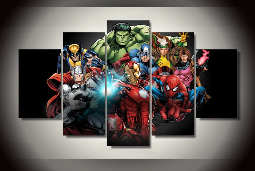 HD Printed Comics Avengers Painting Canvas Print room decor print