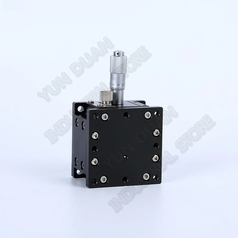 

Manual Linear Stage Z Axis 60*60mm 2.4" Trimming Station Lift Displacement Platform Heavy Load Double Guide Way Sliding Table