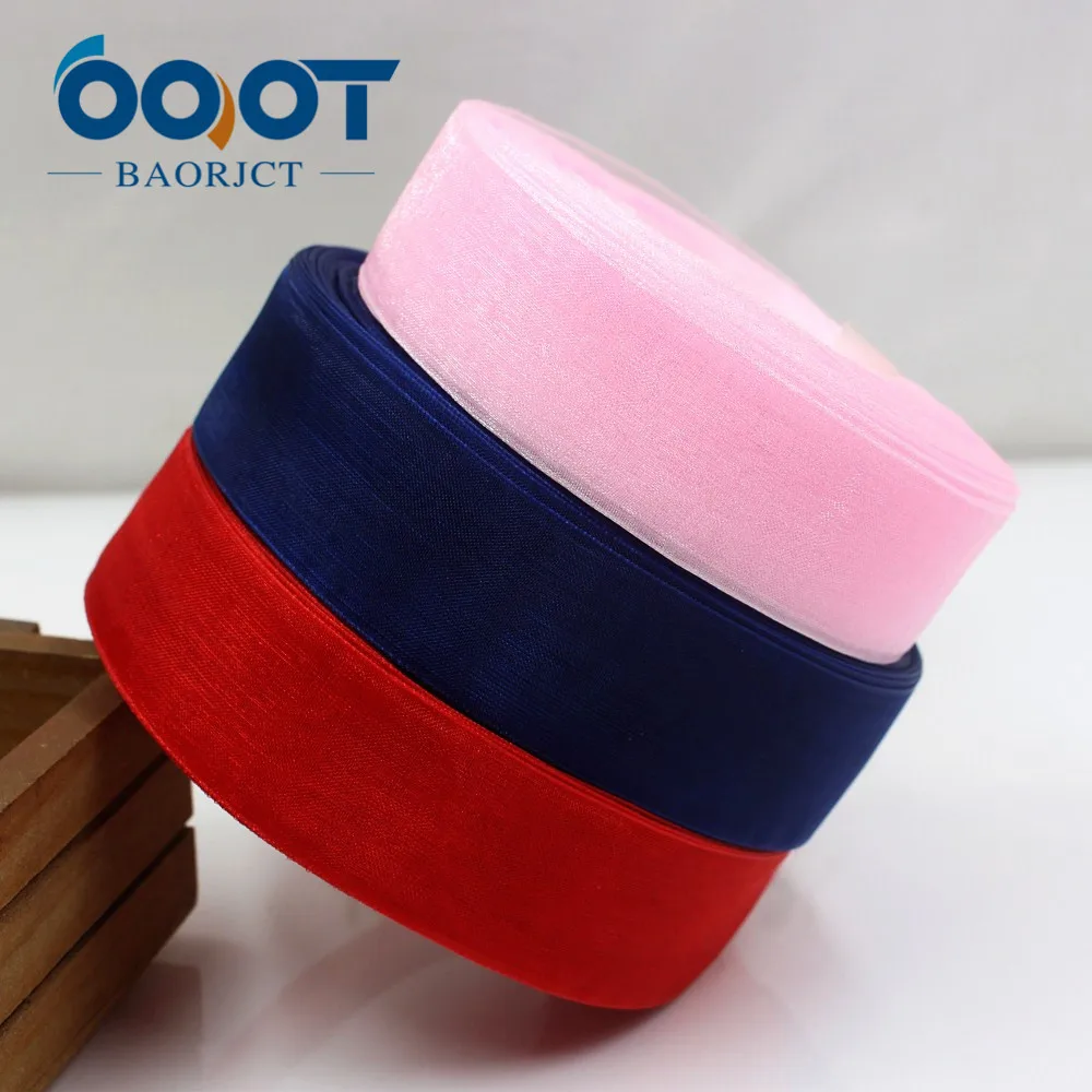 OOOT BAORJCT K 18615 25MM 1 рулон (50 ярдов) 25 мм однотонная прозрачная пряжа плетеная для