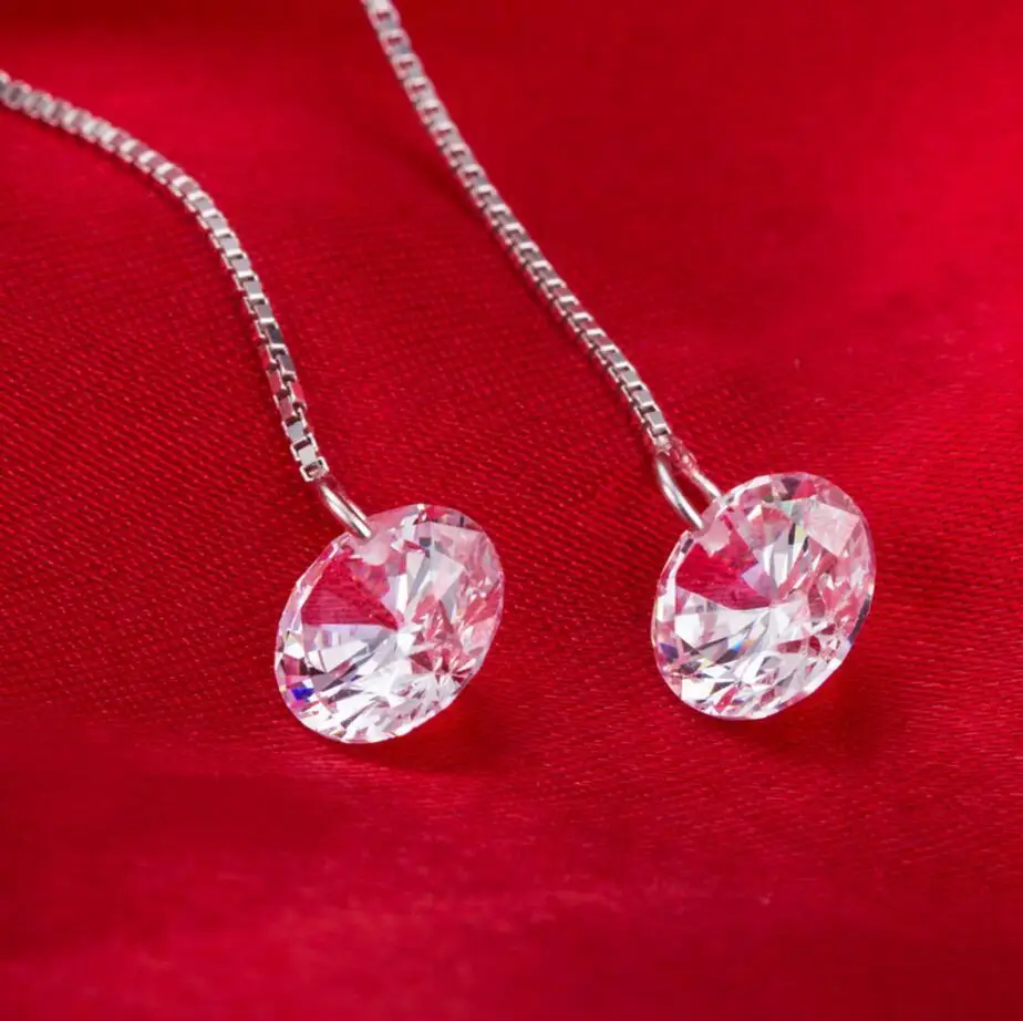 Серьги Lekani с кристаллами Swarovski, Круглые, очаровательные, с кисточками, длинные серьги, хорошее ювелирное изделие, Ретро стиль, серебро 925 пробы, для женщин, вечерние, Brinco