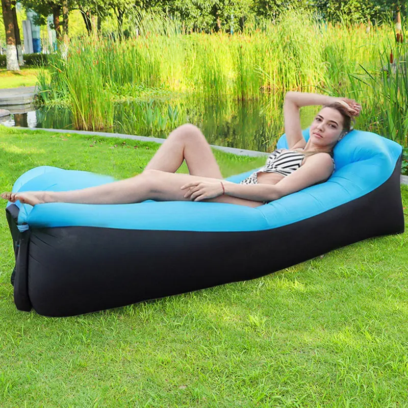 

Inflatable Lounger Air Sofa Couch Hangout with Portable Carry Bag for Travelling Camping Pool Beach ED-shipping