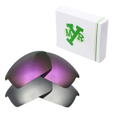 2 пары Mryok поляризованные Сменные линзы для Окли колпак солнцезащитные очки Серебро Титан и плазменный фиолетовый