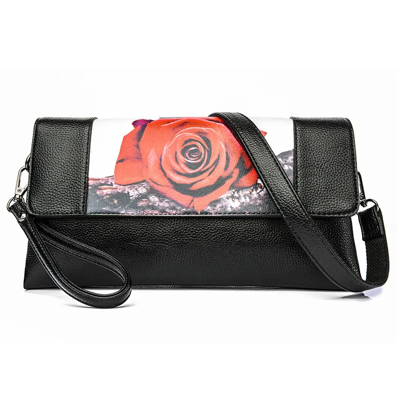 

Fashion Character Print Day Clutches Shoulder CrossBody Bags Ladies Messenger Bag Women Bags Women's Genuine Leather Handbags
