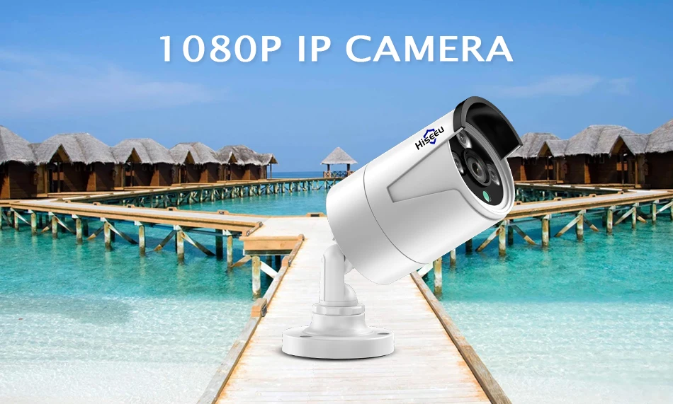 Hiseeu 1080P POE IP камера 2.0мп водонепроницаемая IP66 домашняя наружная камера видеонаблюдения ONVIF Bullet H.265 CCTV камера