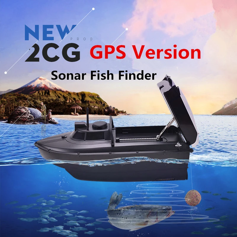 Smart GPS Positioning Navigation Nesting Boat 2CG Auto Feed Fish Finder Sonar Remote Control RC Bait Boat With 20A Battery Bag