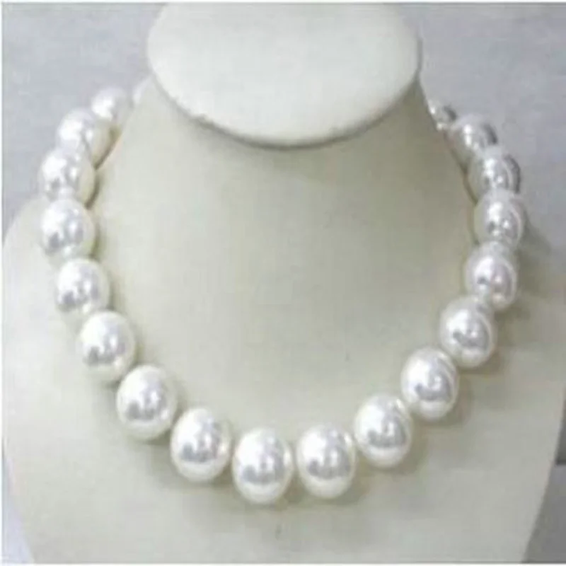 

16MM GORGEOUS AAA WHITE SHELL PEARL NECKLACE 18