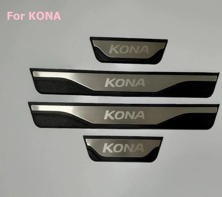 Накладка на порог автомобиля пригодная для hyundai KONA/KAUAI 2017 2018 Защитная Наклейка из