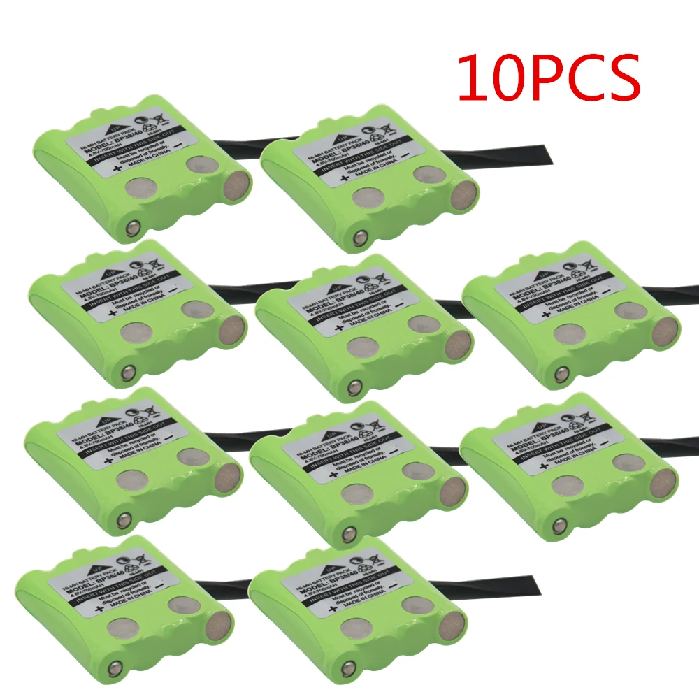 

10 Pack NI-MH Battery Replacement For Uniden Radio BP-38 BP-40 BT-1013 4.8V 700mAh For MOTOROLA TLKR T4 T6 T8 Cordless