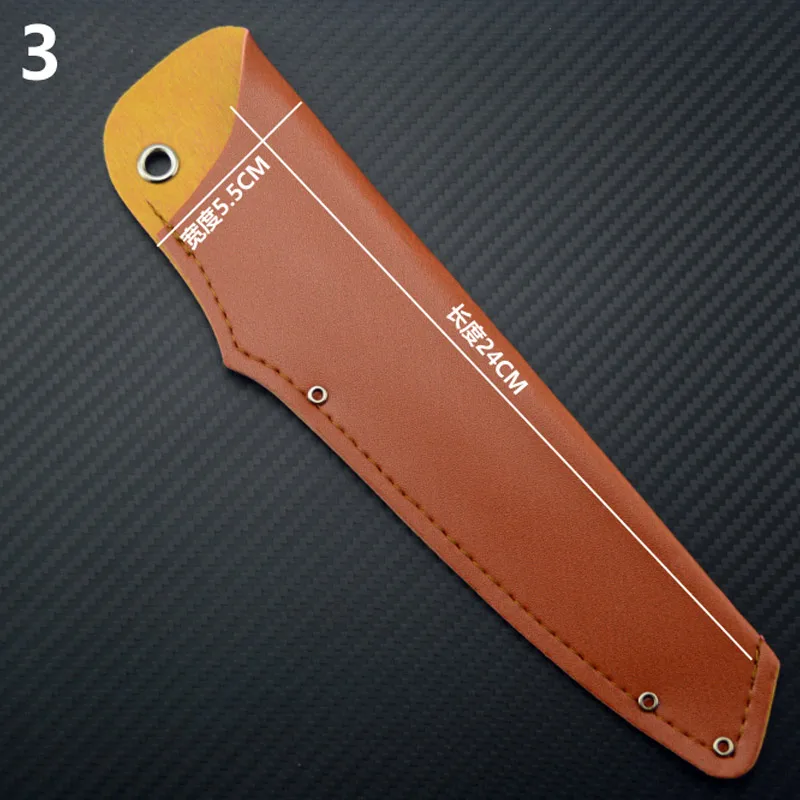 Высокое качество из искусственной кожи чехол для DIY нож ручка материал прямой нож домашний Фруктовый нож мясник - Цвет: Type 3