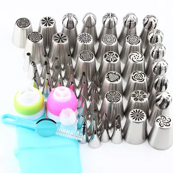 

66Pcs Russian Tips Pastry Ball Spherical Icing Piping Stainless Steel Nozzle Cakes Cream Decorating Accessories Kitchen Tool