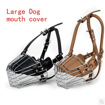 

High Quality Dog mask Large dog Dog mouth cover Iron skin Dog Muzzle Bite proof Adjustable Basket Mask Muzzle Cage Cover Safely