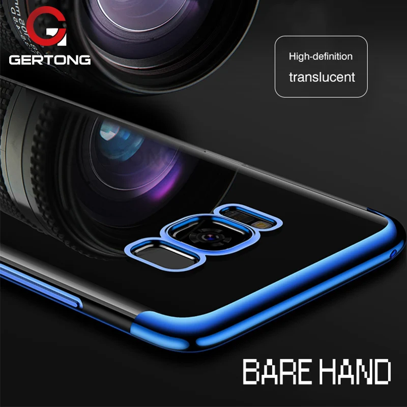 

GerTong Soft TPU Case For Samsung Galaxy S8 Note 8 Electroplated Shining Cover For Samsung Galaxy Note 8 S8 Protector Back Coque