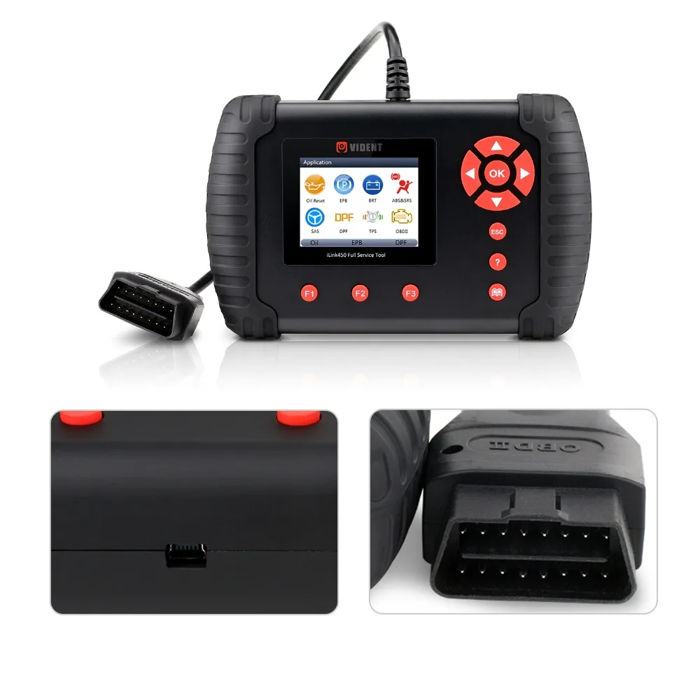 AUOOLxVident iLink450 автомобильный OBD2 масло ABS воздушная подушка SRS TBA TPS SAS сброс BRT DPF