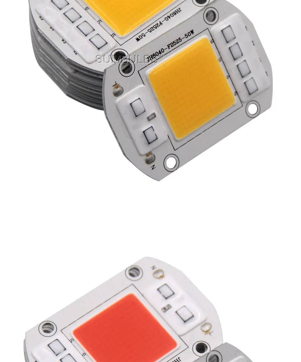 AC COB LED Bulb 20W 30W 50W Plant Grow Light LED Diode Chip 110V 220V Lighting Source for DIY Floodlight Outdoor Projector Lamp (7)