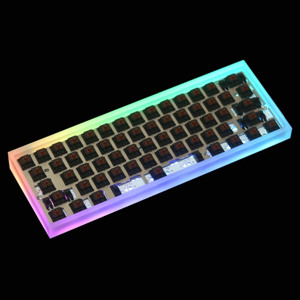 Fully assembled TOFU 60 keyboard with DZ60 PCB Gateron mx Silent