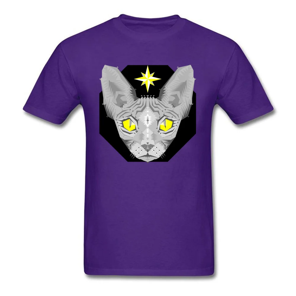 Geometric Sphynx Cat_purple