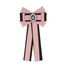 2018 New Arrival Crystal Bow Ribbon Brooch Ties for Men or Women’s Formal Suit (6 colors)