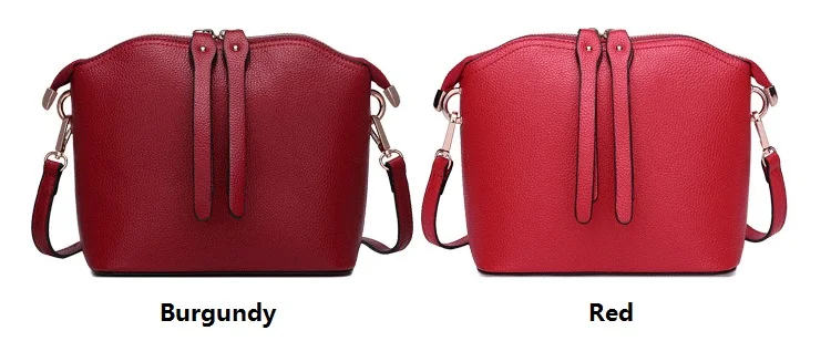 MJ Bag Ladies Genuine Leather Messenger Bag Female Real Leather Cowhide Shell Bags Womens Crossbody Shoulder Bags Solid Small (3)