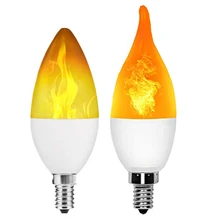 LED Api Ringan E14 E27 B22 Lilin Lampu 5W 4 Mode Lampu LED Nyala Berkedip Lampu Ruang Tamu Xmas suasana Lampu Dekorasi Rumah(China)