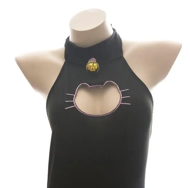 Kawaii-Keyhole-Cat-Hollow-Out-Women-Lingerie-Set-Skinny-Dress-Neko-Cat-Tail-Sexy-Cosplay-Costume (5)