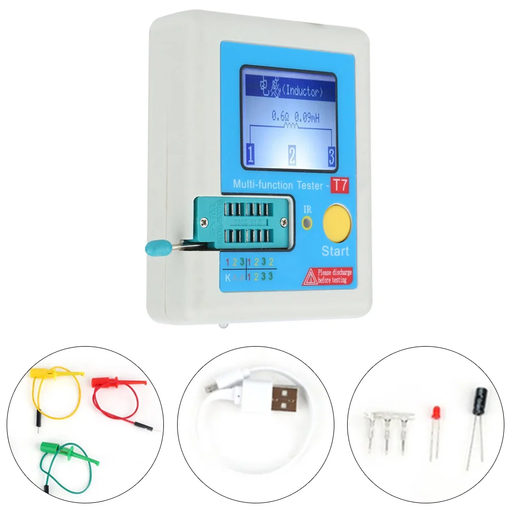 

Transistor Tester 3.5inch LED Display Backlight Detect for Diode Triode Capacitor Resistor ESR NPN PNP LB88