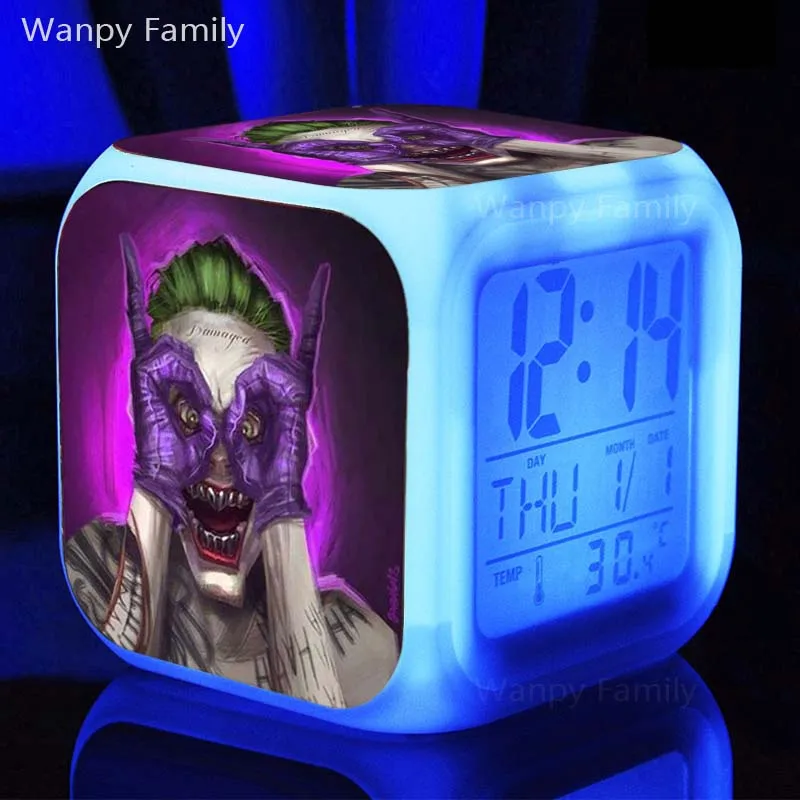 Suicide Squad Alarm Clock,Glowing LED Color Change Music Alarm Clock