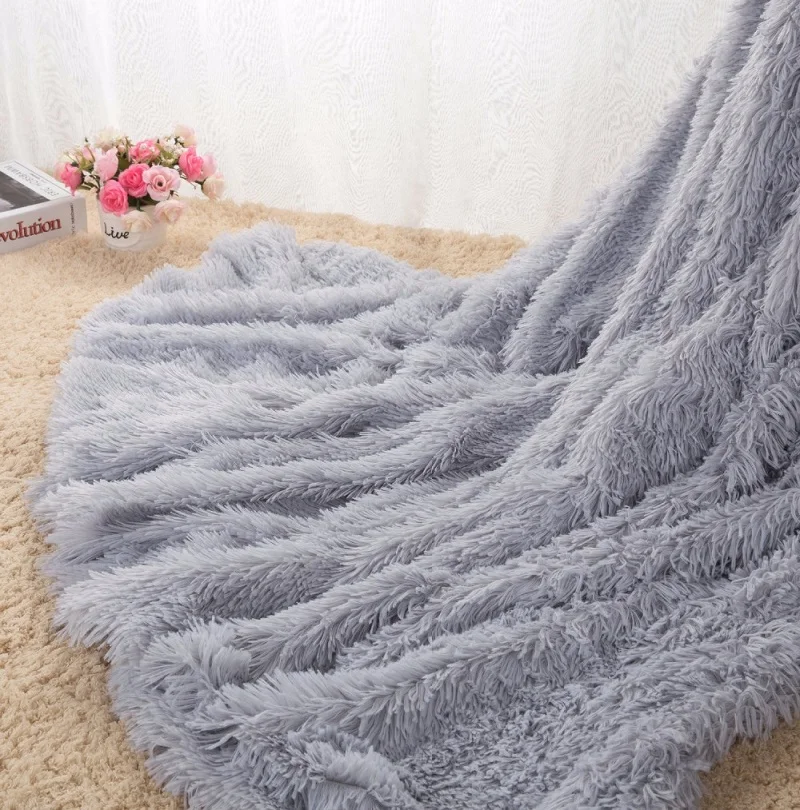LYN&GY, супер мягкое длинное мохнатое пушистое меховое теплое элегантное уютное покрывало из искусственного меха с пушистой шерпой, покрывало для дивана, покрывало на кровать