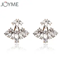 Новые модные антикварные черные золотые винтажные готические серьги-гвоздики с кристаллами модные эффектные крутые ювелирные изделия для женщин