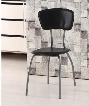 Комбинация обеденного стола и стула из стального стекла. Стол из нержавеющей стали