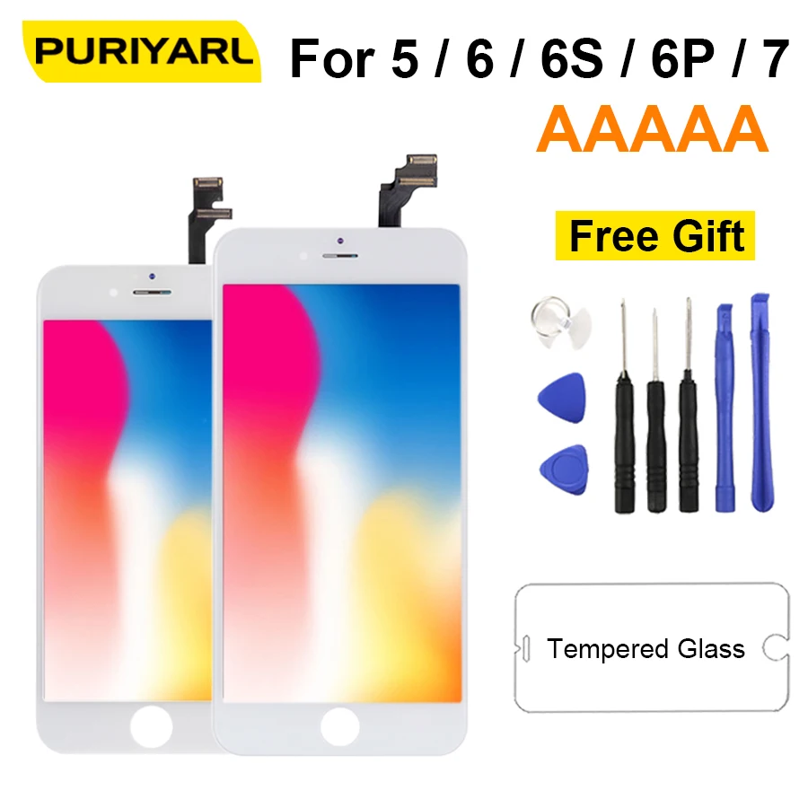 

AAAAA LCD Display For iphone 5 6 6S 6 Plus 7 LCD Display Screen With 3D Touch Screen Original Digitizer Assembly Replacement