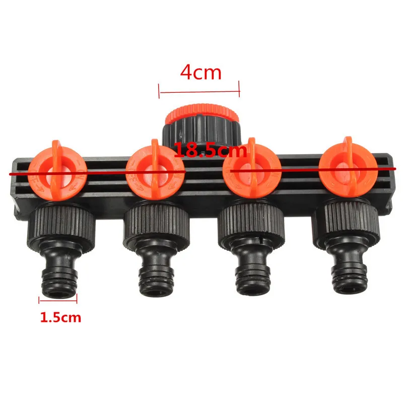 Шланг садовый разделитель труб Пластик Капельное орошение воды разъем сельскохозяйственного 4 Коснитесь