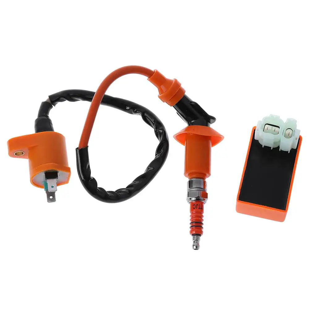 1 комплект новые гоночные модели CDI + катушка зажигания Свеча для Gy6 150cc 125cc 50cc |