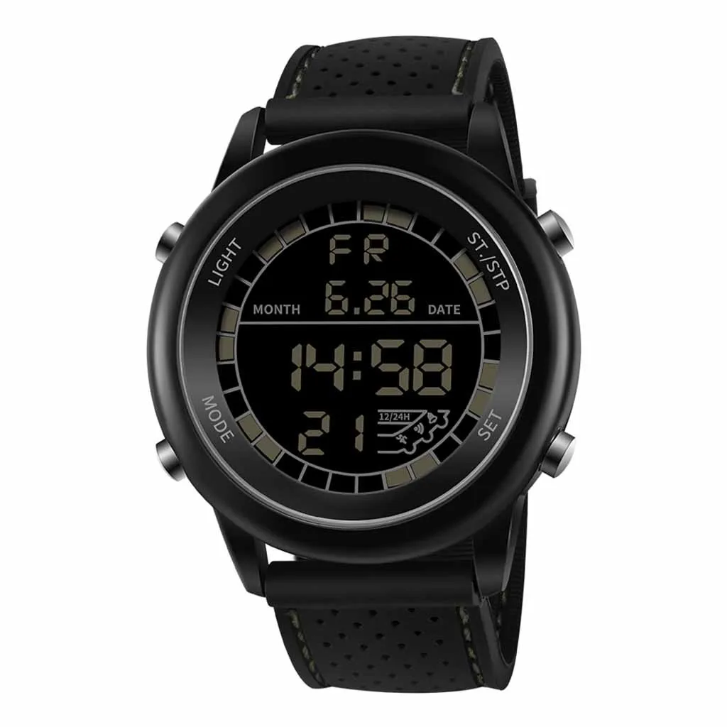 Men Electronic Wrist Watches Waterproof Dual Display Analog Digital LED sport watch Electronic digital Watch gifts Men's wrist