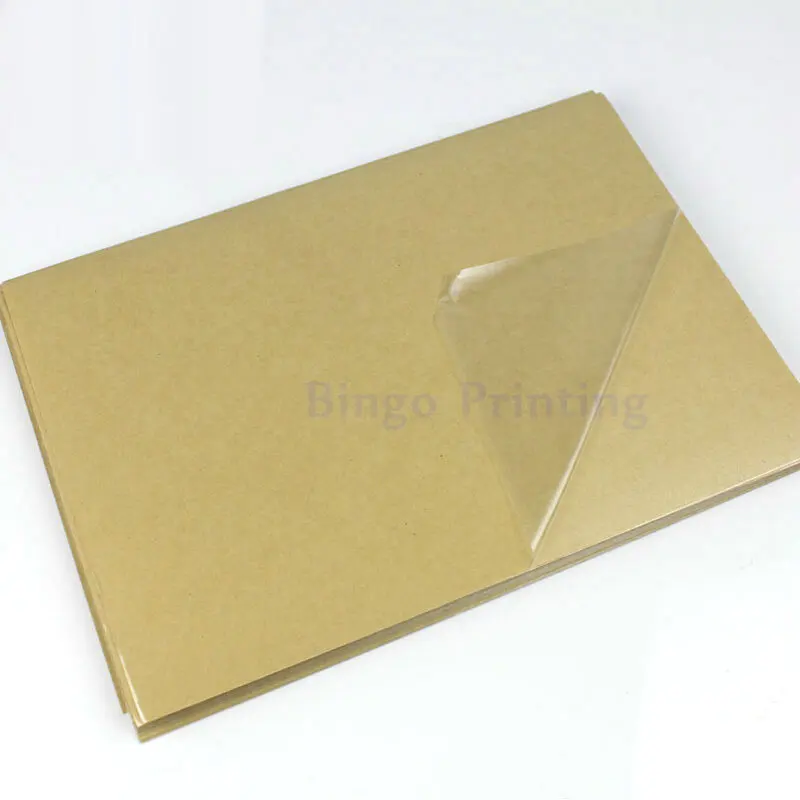 100 Sheets A4 PVC Sticker Vinyl Sticker Transparent Clear For Laser Printer Lamination Film Strong Adhesive