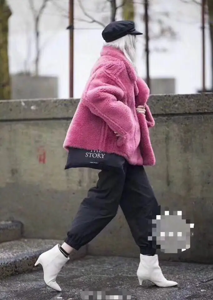 Новое женское длинное пальто плюшевое пальто из искусственного меха леопардовая расцветка Женское пальто размера плюс модное розовое меховое пальто