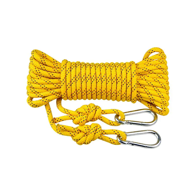 20 30M, 8MM,2pcs safety hook, auxiliary rope for rock climbing