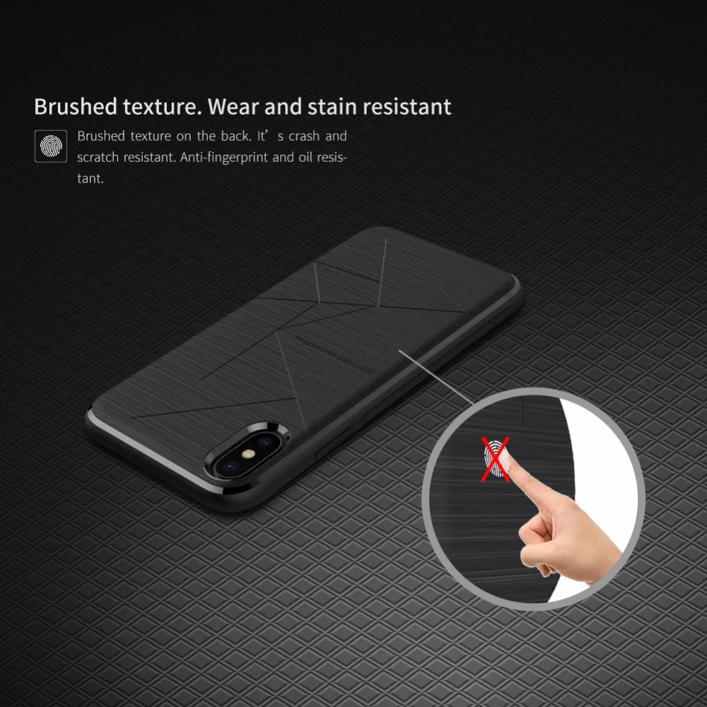 Для iphone x Роскошный чехол Nillkin QI беспроводной зарядный приемник задняя крышка подходит для магнитного держателя 5,8 дюймов для iphone x чехол