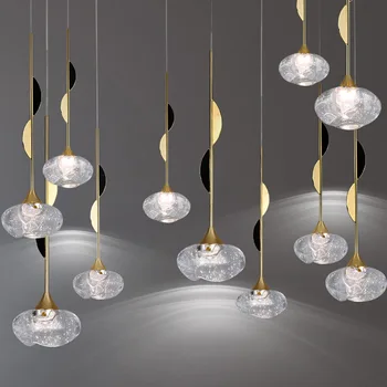 

Bubble crystal restaurant small Pendant lamp creative single head designer postmodern living room bar Lighting fixture mx5291141