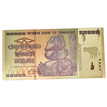 

USA Gold Plated Paper Money Non Currency Collection Gifts Crafts Banknotes/Zimbabwe Gold Foil Banknote
