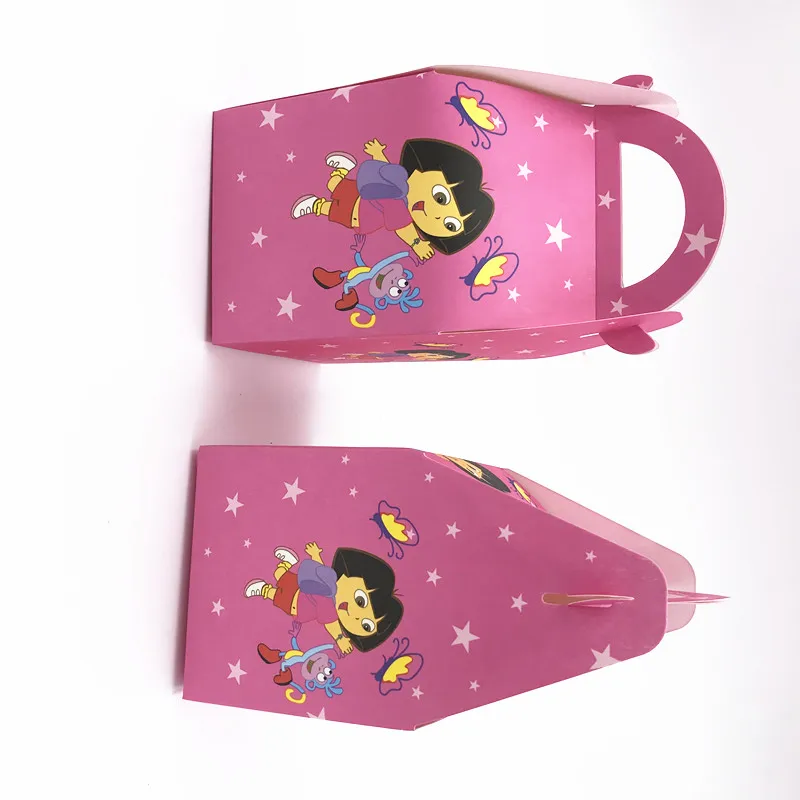 

6PCS/SET DORA THEME CANDY BOXES DORA THE EXPLORER GIFT BOXES KIDS FAVOR BOXES DORA PARTY SUPPLIES