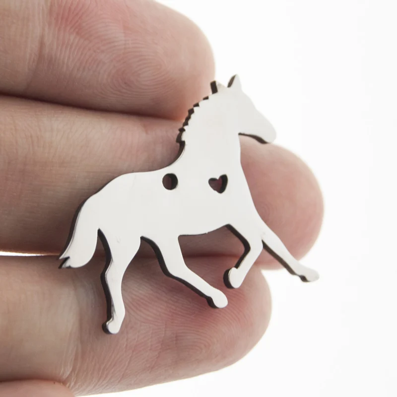 S. steel سباق الحصان قلادة قلادة شخصية الحصان مجوهرات العشاق هدية الحصان برميل سباق الخيل روديو الجري ركوب