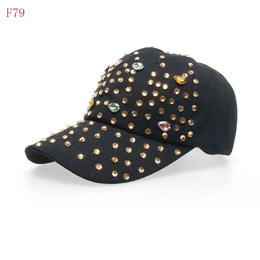 High Quality New Fashion Women Caps Baseball Cap Rhinestone Adult Hat