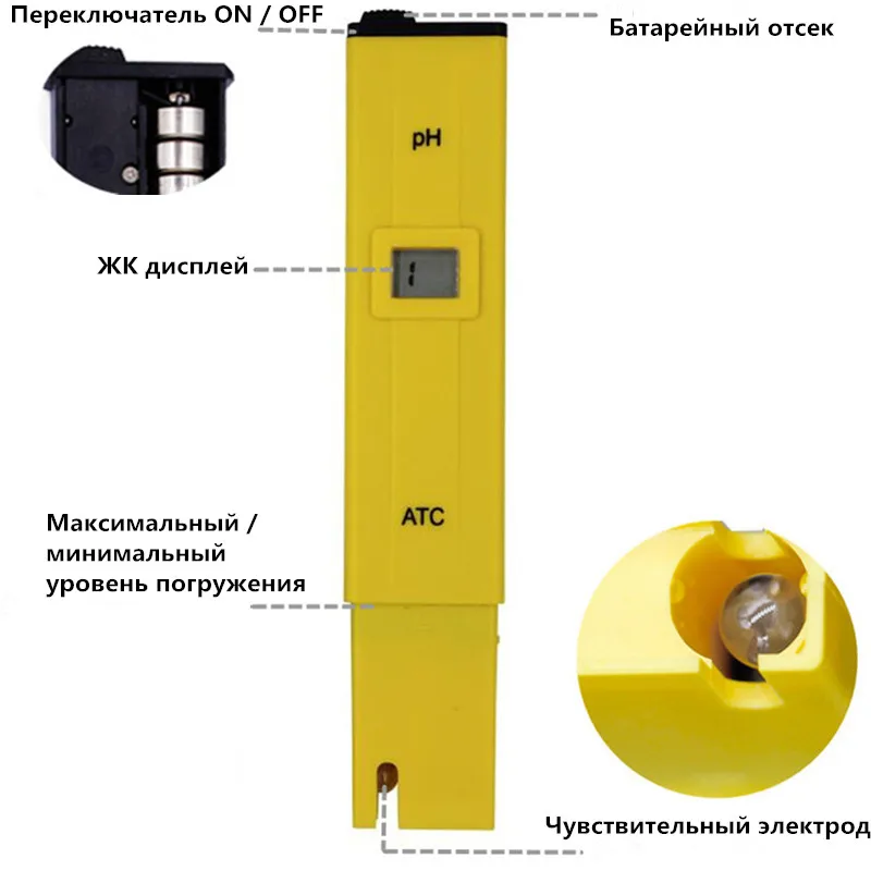 100 шт. по DHL FedEx цифровой измеритель карманное значение ЖК-дисплей тестер ручка для питья водная культура PH-009 Acidometer с ATC 20