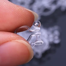 50 шт. невидимая полимерная серьга зажимы для не прокалываемых ушей с отверстиями DIY ювелирные изделия