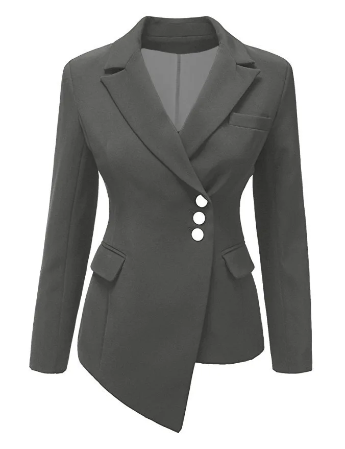 Плюс Размеры Повседневное тонкий Для женщин пиджак женский Бизнес костюм женский куртки элегантный Bleiser Mujer 2018 дамы пальто