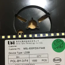 Для UNI 3537 3535 1W светодиодный чип-2 90LM холодный белый ЖК-дисплей Подсветка для ТВ Применение высокое Мощность светодиодный 3V 1500 шт