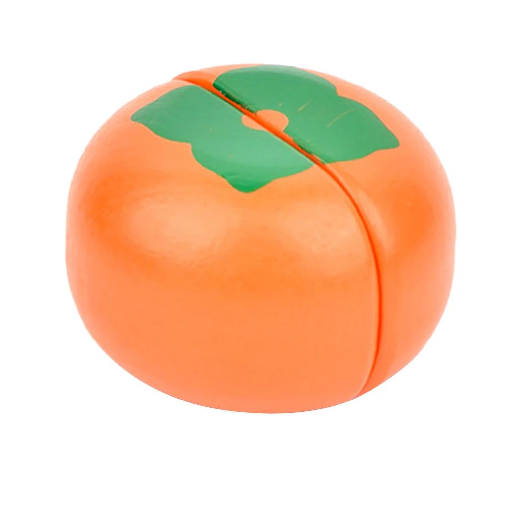 Wood Cutting Food Pretend Play Toy for Kid Toddler Educational Toy Tomato